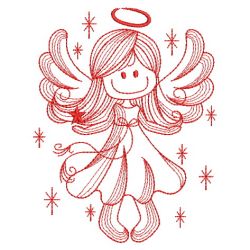 Redwork Cute Angels 02(Lg) machine embroidery designs