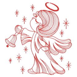 Redwork Cute Angels 03(Lg) machine embroidery designs