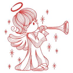 Redwork Cute Angels 06(Sm) machine embroidery designs