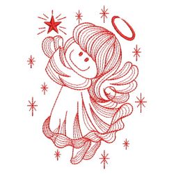 Redwork Cute Angels 07(Lg) machine embroidery designs