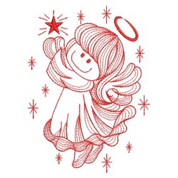 Redwork Cute Angels 07(Sm) machine embroidery designs