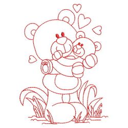 Redwork Animals Love Mom(Lg) machine embroidery designs