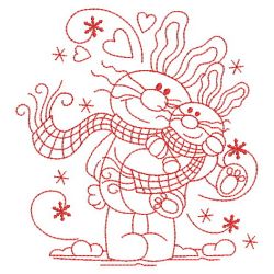 Redwork Animals Love Mom 02(Lg)