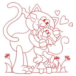 Redwork Animals Love Mom 07(Lg)