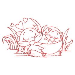 Redwork Animals Love Mom 09(Lg) machine embroidery designs