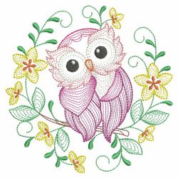 Colorful Cute Owls 07(Md) machine embroidery designs