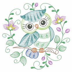 Colorful Cute Owls 10(Md) machine embroidery designs
