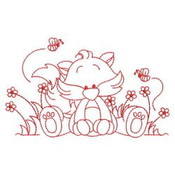 Redwork Cute Animals 01(Md) machine embroidery designs