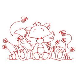 Redwork Cute Animals 01(Lg) machine embroidery designs