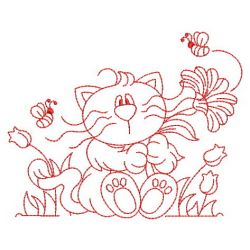 Redwork Cute Animals 03(Sm) machine embroidery designs