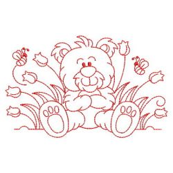 Redwork Cute Animals 06(Md) machine embroidery designs