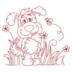 Redwork Cute Animals 07(Lg)