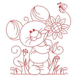 Redwork Cute Animals 08(Md) machine embroidery designs