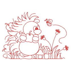 Redwork Cute Animals 09(Lg) machine embroidery designs