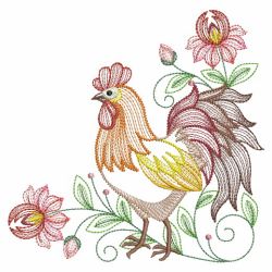 Rippled Roosters 01(Sm) machine embroidery designs