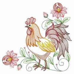 Rippled Roosters(Sm) machine embroidery designs