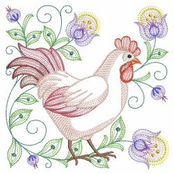Rippled Roosters 02(Md) machine embroidery designs