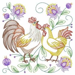 Rippled Roosters 06(Md) machine embroidery designs