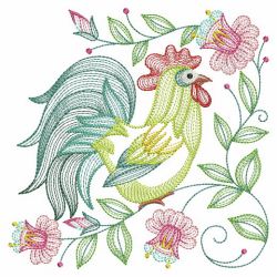 Rippled Roosters 07(Lg) machine embroidery designs