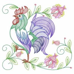 Rippled Roosters 08(Lg) machine embroidery designs