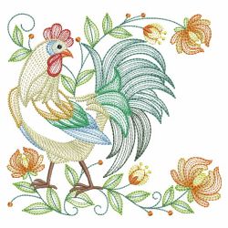 Rippled Roosters 09(Md) machine embroidery designs