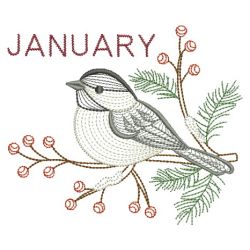 12 Months of Birds 01(Sm) machine embroidery designs