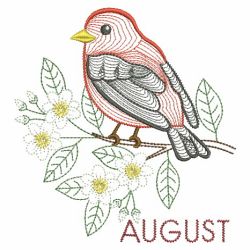 12 Months of Birds 08(Md) machine embroidery designs