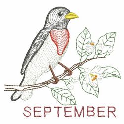 12 Months of Birds 09(Md) machine embroidery designs