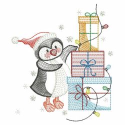 Christmas Penguins 02(Lg) machine embroidery designs