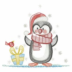 Christmas Penguins 07(Md) machine embroidery designs