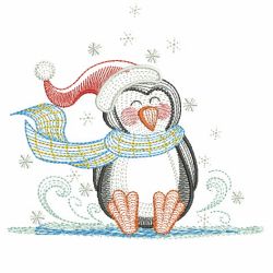 Christmas Penguins 09(Md) machine embroidery designs