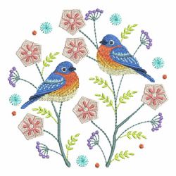 Bird and Flower Circles 02(Lg) machine embroidery designs
