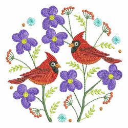 Bird and Flower Circles 03(Sm) machine embroidery designs
