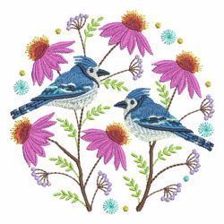 Bird and Flower Circles 04(Lg) machine embroidery designs