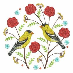 Bird and Flower Circles 05(Sm) machine embroidery designs