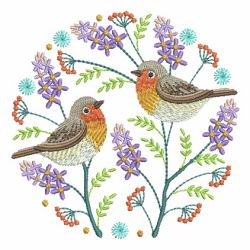 Bird and Flower Circles 07(Sm) machine embroidery designs
