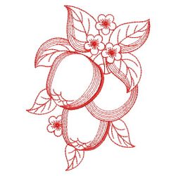 Redwork Fruit 01(Md) machine embroidery designs