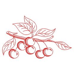 Redwork Fruit 05(Md) machine embroidery designs