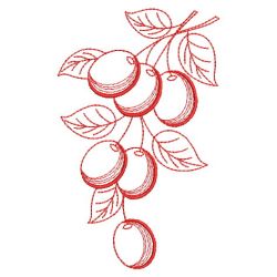 Redwork Fruit 08(Lg) machine embroidery designs