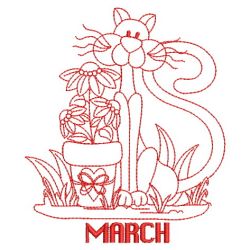 Redwork 12 Months of Animals 03(Lg) machine embroidery designs