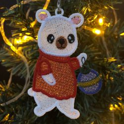 FSL Christmas Polar Bear 08 machine embroidery designs