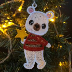 FSL Christmas Polar Bear 10 machine embroidery designs