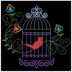Colorful Birdcages Silhouette 08(Lg) machine embroidery designs