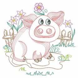 Vintage Farm Animals 08(Sm) machine embroidery designs