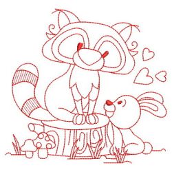 Redwork Cartoon Animal Friends 07(Lg)