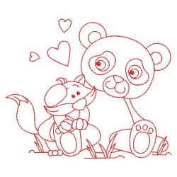 Redwork Cartoon Animal Friends 10(Lg)