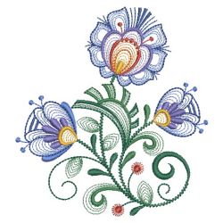 Heirloom Polish Flowers 10(Sm) machine embroidery designs