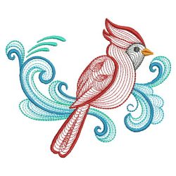 Colorful Rosemaling Birds(Md) machine embroidery designs