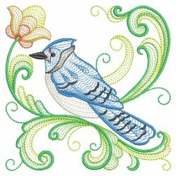 Colorful Rosemaling Birds 02(Lg) machine embroidery designs