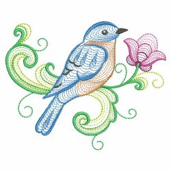 Colorful Rosemaling Birds 05(Lg) machine embroidery designs
